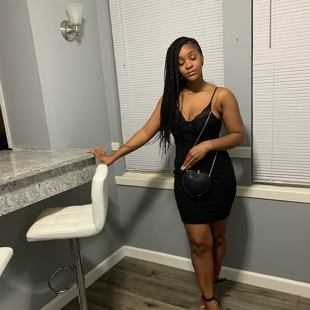 Black fitted dress